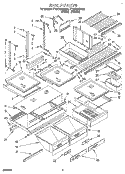 SHELF, LIT / OPTIONAL Diagram and Parts List for ET22DMXBN02  Whirlpool Refrigerator