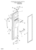FREEZER DOOR Diagram and Parts List for KSRS27FGSS14  KitchenAid Refrigerator
