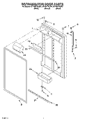 REFRIGERATOR DOOR Diagram and Parts List for GT1SHTXLT01  Whirlpool Refrigerator