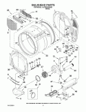 BULKHEAD PARTS Diagram and Parts List for 3LCED9100WQ0  Whirlpool Dryer
