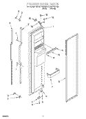 FREEZER DOOR Diagram and Parts List for KSRE27FHBT00  KitchenAid Refrigerator