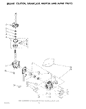 BRAKE, GEARCASE, MOTOR AND PUMP Diagram and Parts List for LA7001XSW0  Whirlpool Washer