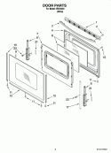 DOOR PARTS, OPTIONAL PARTS Diagram and Parts List for IRE32303  Inglis Range