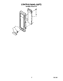 CONTROL PANEL Diagram and Parts List for MT6901XW0  Whirlpool Microwave