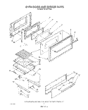 OVEN DOOR AND BROILER Diagram and Parts List for SE950PERW5  Whirlpool Range