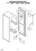 REFRIGERATOR DOOR PARTS Diagram and Parts List for KSRT25CRBL00  KitchenAid Refrigerator