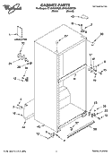 CABINET PARTS Diagram and Parts List for ET1GHMXPT00  Whirlpool Refrigerator