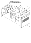 OVEN DOOR Diagram and Parts List for RB260PXBB0  Whirlpool Wall Oven