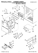 CABINET PARTS Diagram and Parts List for KBCS24RSBS01  KitchenAid Wine and Beverage Cooler