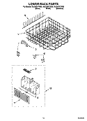 LOWER RACK PARTS, OPTIONAL PARTS (NOT INCLUDED) Diagram and Parts List for GU2200XTSB0  Whirlpool Dishwasher