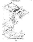 COOKTOP Diagram and Parts List for RHM988PW1  Whirlpool Range