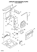 AIRFLOW AND CONTROL PARTS Diagram and Parts List for CAR30WCS0  Crosley Air Conditioner