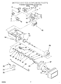 MOTOR AND ICE CONTAINER Diagram and Parts List for 7GD27DFXFT02  Whirlpool Refrigerator