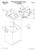 TOP AND CABINET PARTS Diagram and Parts List for LSR6332KQ1  Whirlpool Washer