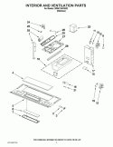 INTERIOR AND VENTILATION PARTS Diagram and Parts List for WMH1164XWS2  Whirlpool Microwave