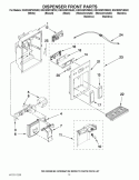 DISPENSER FRONT PARTS Diagram and Parts List for KSCS25FVBT02  KitchenAid Refrigerator