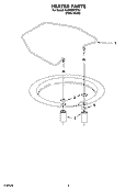 HEATER PARTS Diagram and Parts List for KUDS02FSPA1  KitchenAid Dishwasher