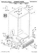 CABINET, LITERATURE Diagram and Parts List for KSRG25FKBL03  KitchenAid Refrigerator