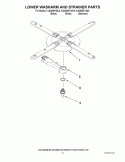 LOWER WASHARM AND STRAINER PARTS Diagram and Parts List for KUDS35FXSS0  KitchenAid Dishwasher