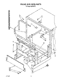FRAME AND TANK Diagram and Parts List for KUDS220T1  KitchenAid Dishwasher