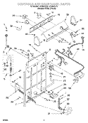 CONTROL AND REAR PANEL Diagram and Parts List for LSR8233JT0  Whirlpool Washer