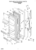 REFRIGERATOR DOOR Diagram and Parts List for 6ED22ZRXBW00  Whirlpool Refrigerator