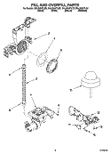 FILL AND OVERFILL PARTS Diagram and Parts List for DUL300XTLS2  Whirlpool Dishwasher