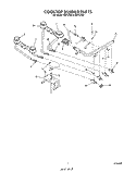 COOKTOP BURNER Diagram and Parts List for S8757^2  Whirlpool Range
