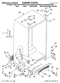 CABINET PARTS Diagram and Parts List for KSRS25FTBT00  KitchenAid Refrigerator