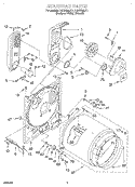 BULKHEAD Diagram and Parts List for LGR5636JQ1  Whirlpool Dryer