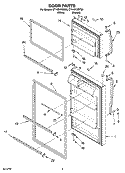 DOOR PARTS Diagram and Parts List for CT14SKXSQ00  Crosley Refrigerator