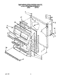 REFRIGERATOR DOOR Diagram and Parts List for RT25BKXZW00  Roper Refrigerator