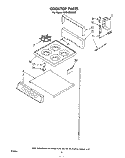 COOKTOP Diagram and Parts List for SF0100EKW0  Whirlpool Range