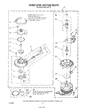 PUMP AND MOTOR Diagram and Parts List for DU8700XT2  Whirlpool Dishwasher