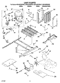 UNIT PARTS Diagram and Parts List for KSRA25CNBL02  KitchenAid Refrigerator