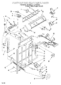 CONTROLS AND REAR PANEL Diagram and Parts List for LSR7233DZ1  Whirlpool Washer