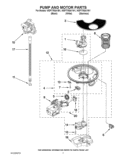 PUMP AND MOTOR PARTS Diagram and Parts List for WDF775SAYW1  Whirlpool Dishwasher