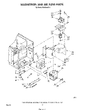 MAGNETRON AND AIR FLOW Diagram and Parts List for MW8650XR0  Whirlpool Microwave