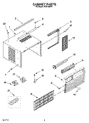 CABINET PARTS Diagram and Parts List for ACQ102XP0  Whirlpool Air Conditioner