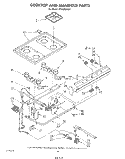 COOKTOP AND MANIFOLD , LITERATURE AND OPTIONAL Diagram and Parts List for SF302BERW1  Whirlpool Range