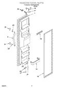 FREEZER DOOR Diagram and Parts List for 7ED20TQXFW04  Whirlpool Refrigerator