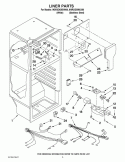 LINER PARTS Diagram and Parts List for IK8RXDGMXW00  Whirlpool Refrigerator