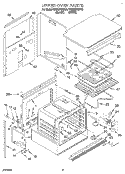 UPPER OVEN Diagram and Parts List for KEBI200BBL2  KitchenAid Wall Oven