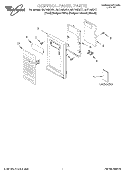 CONTROL PANEL, LITERATURE Diagram and Parts List for GH7145XFZ1  Whirlpool Microwave