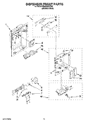 DISPENSER FRONT PARTS Diagram and Parts List for KSSC36QTS02  KitchenAid Refrigerator