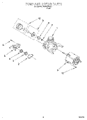 PUMP AND MOTOR Diagram and Parts List for DU800DWGX1  Whirlpool Dishwasher