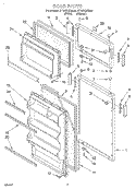 DOOR Diagram and Parts List for RT14ZKXEW00  Roper Refrigerator