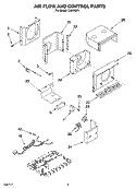 AIR FLOW AND CONTROL PARTS Diagram and Parts List for CA5WMP0  Crosley Air Conditioner