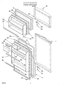 DOOR Diagram and Parts List for 3XART714GG00  Whirlpool Refrigerator