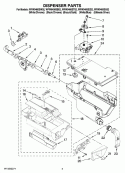 DISPENSER PARTS Diagram and Parts List for WFW9400ST02  Whirlpool Washer